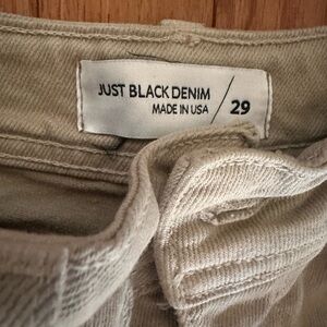 Just Black Denim Green Wide Leg Jeans Size 29